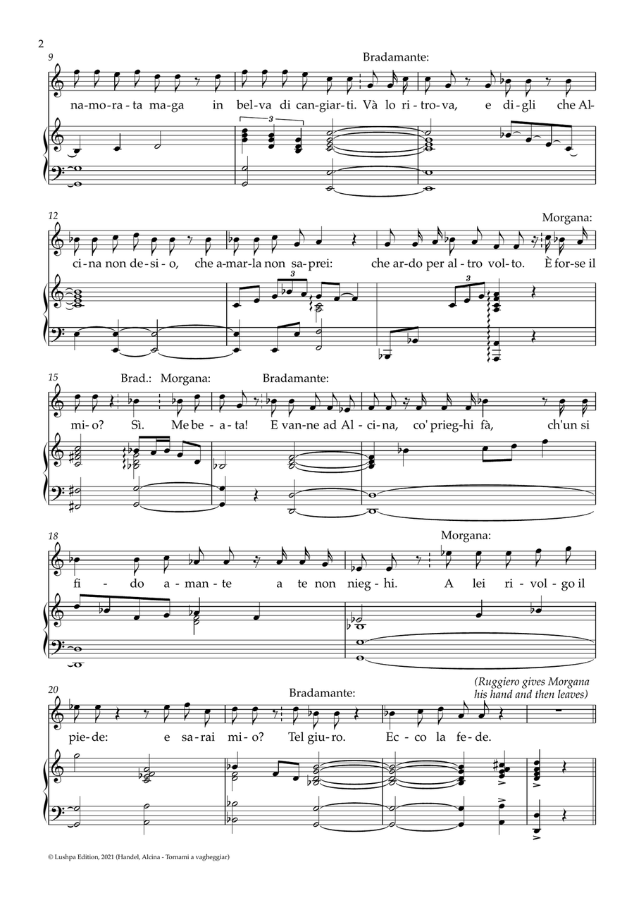Tornami a vagheggiar Tornami a vagheggiar Piano, Vocal scores gallery preview page 4