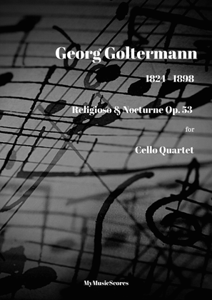 Book cover for Goltermann Religioso & Nocturne Op. 53 for Cello Quartet