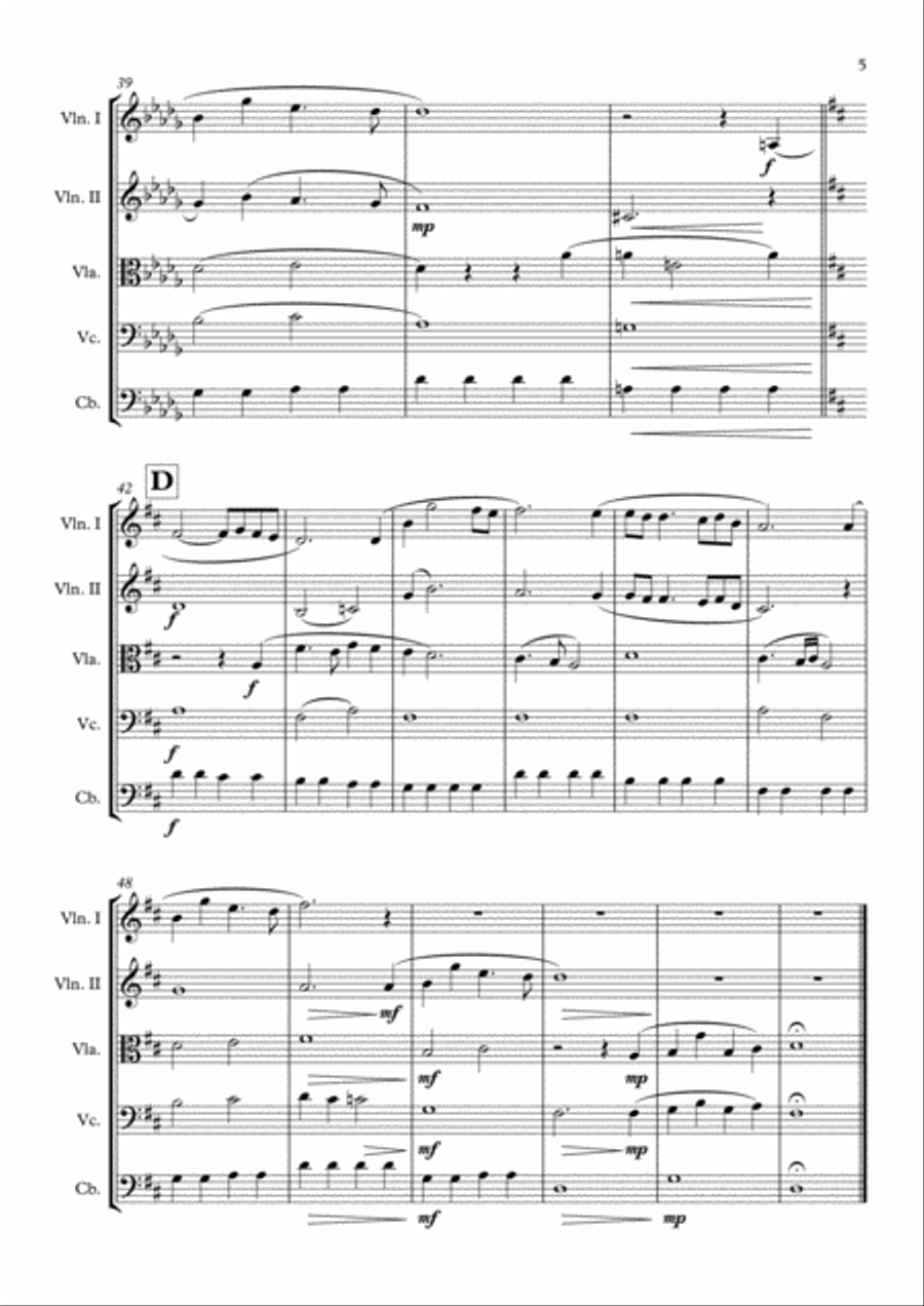 Once Upon A Time In The West from the Paramount Picture ONCE UPON A TIME IN THE WEST String Quintet scores gallery preview page 6