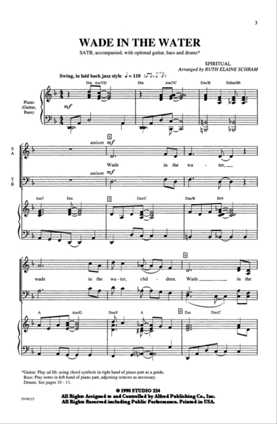 Wade in the Water 4-Part scores gallery preview page 12