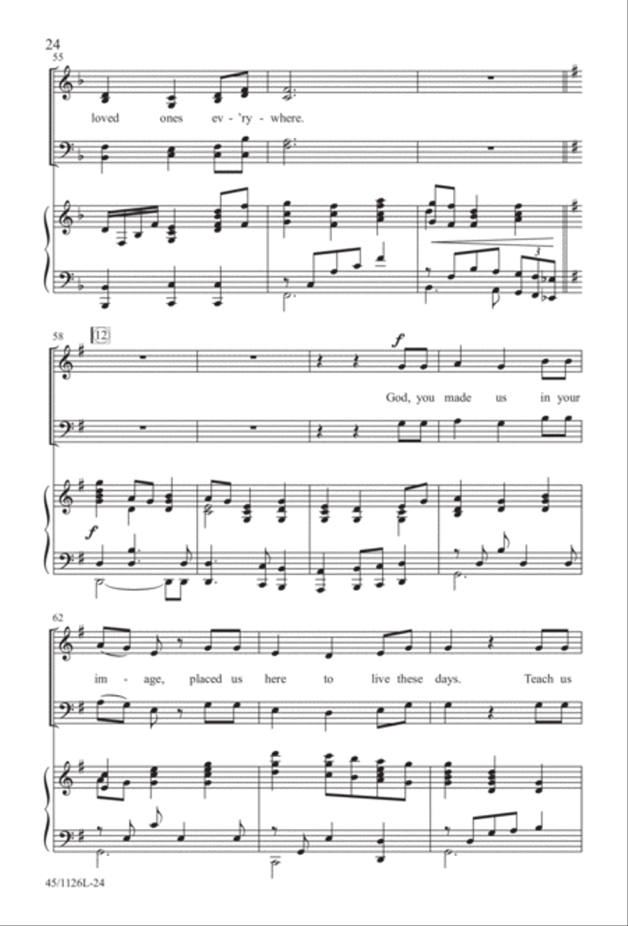Prayers for the Nations 4-Part scores gallery preview page 25