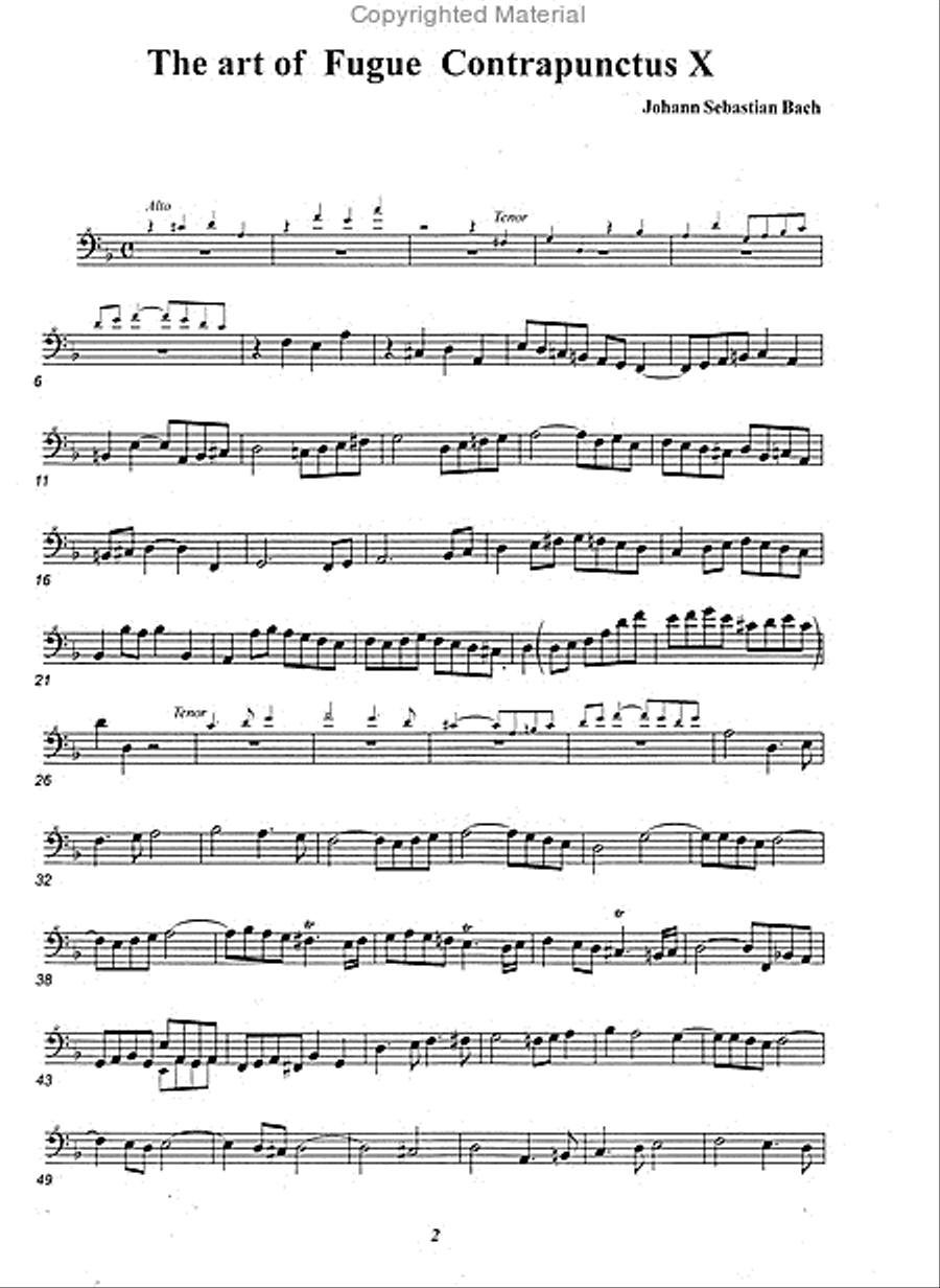 The Art of Fugue - Contrapunctus 10 Recorder scores gallery preview page 6