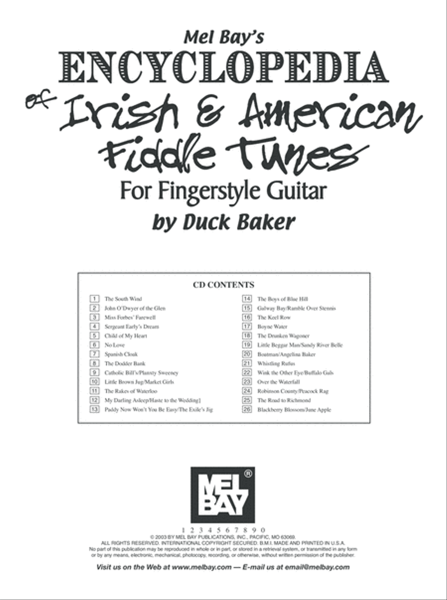 Encyclopedia of Irish and American Fiddle Tunes-for Fingerstyle Guitar image number null