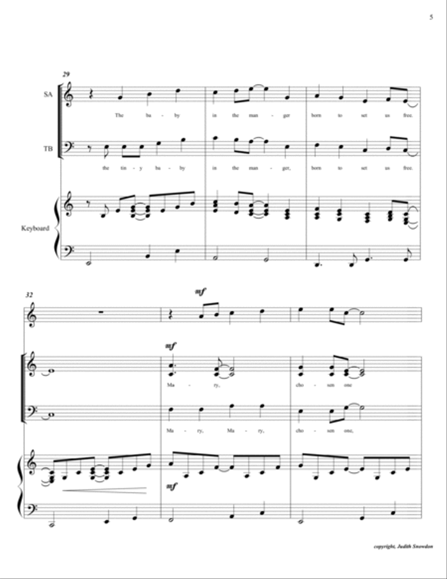 Hey Mary, Heard You Had A Baby, SATB 4-Part scores gallery preview page 5