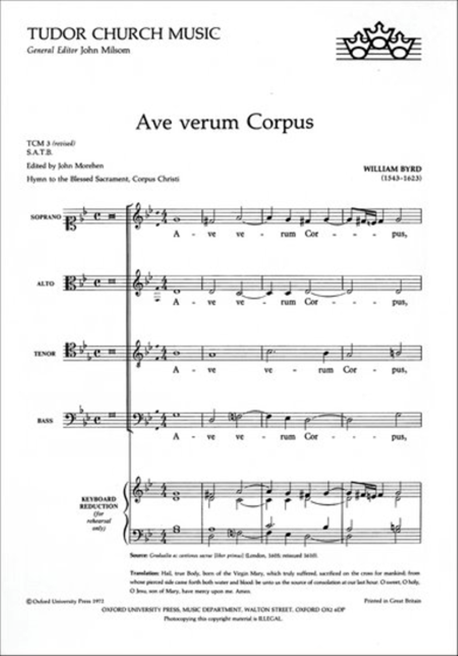 Ave verum Corpus 4-Part scores gallery preview page 1