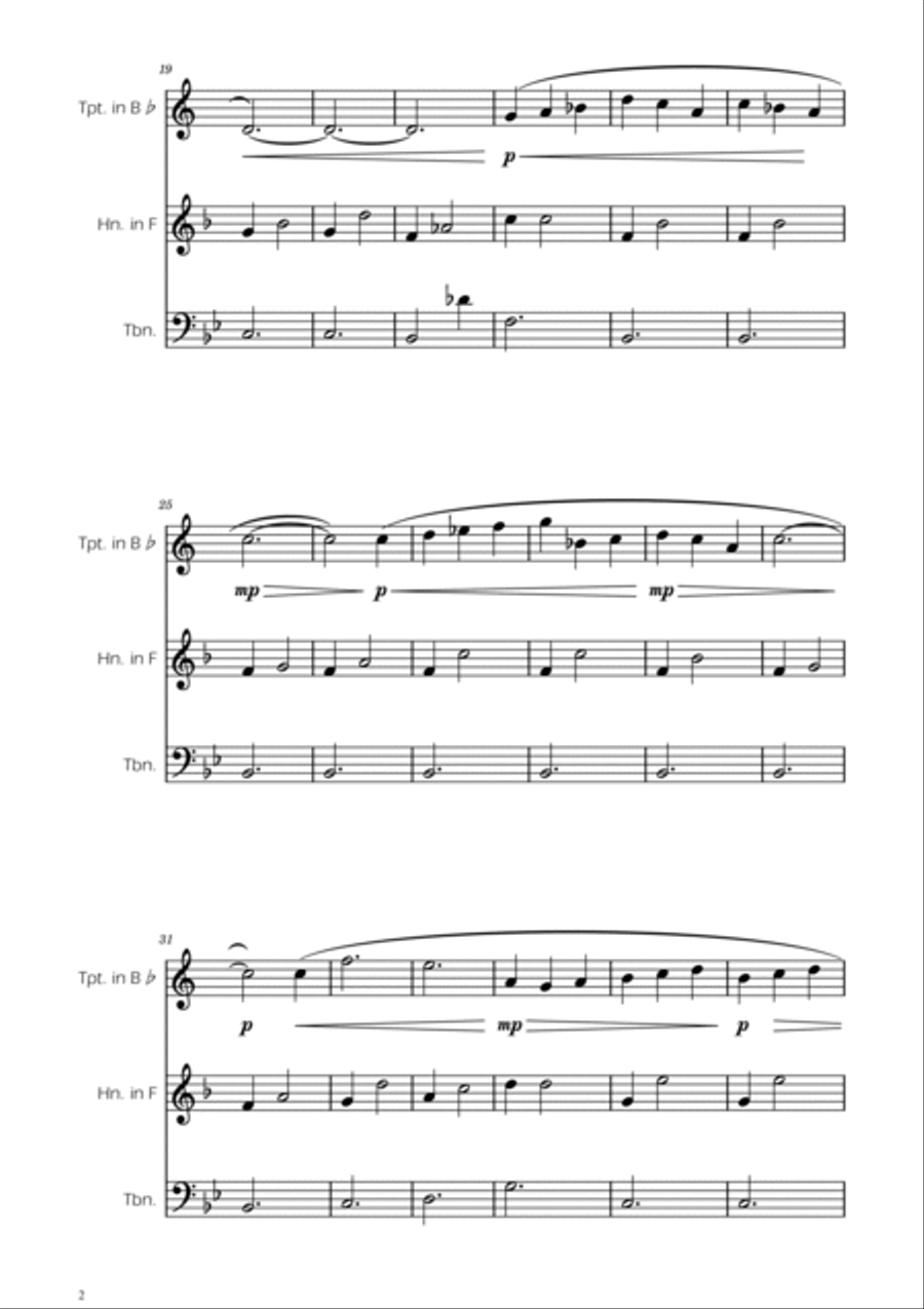 Gymnopedie No. 1 - Brass Trio Brass Trio scores gallery preview page 2