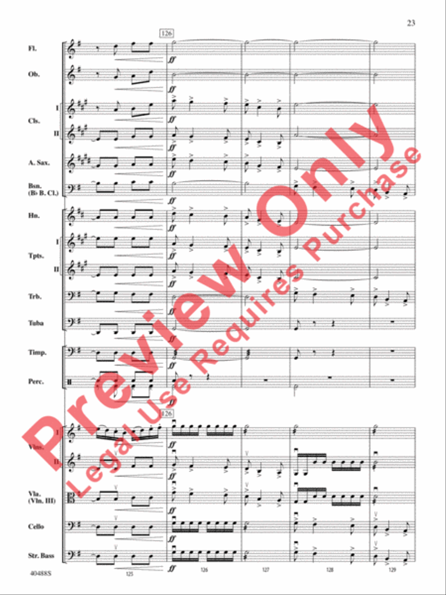 Overture to Die Fledermaus Full Orchestra scores gallery preview page 24