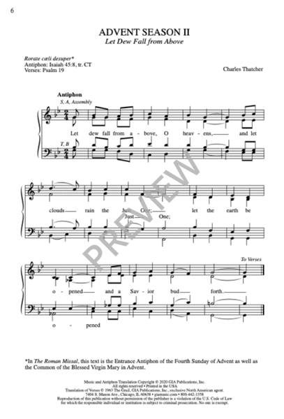 Entrance Antiphons for the Church Year