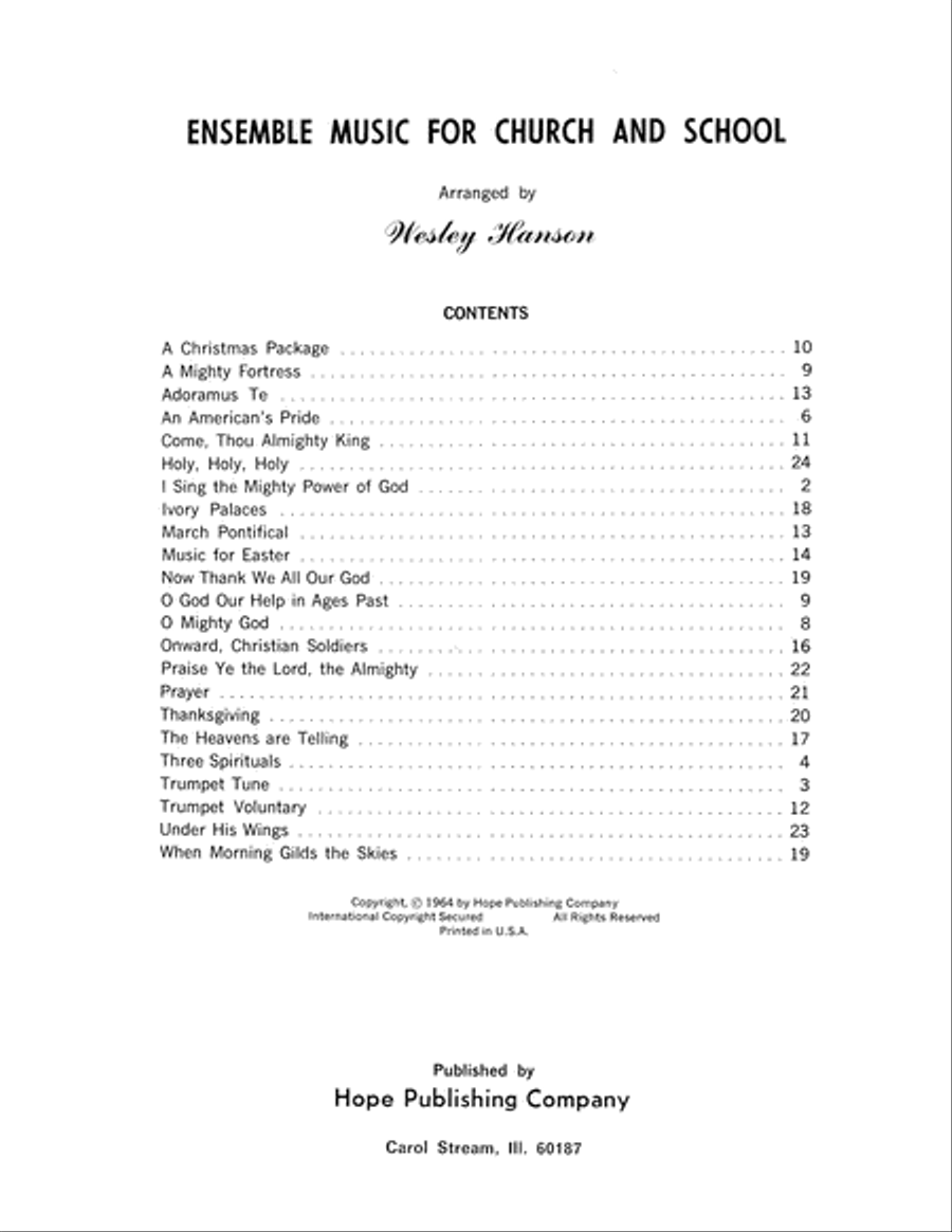 Ensemble Music for Church and School Part scores gallery preview page 3