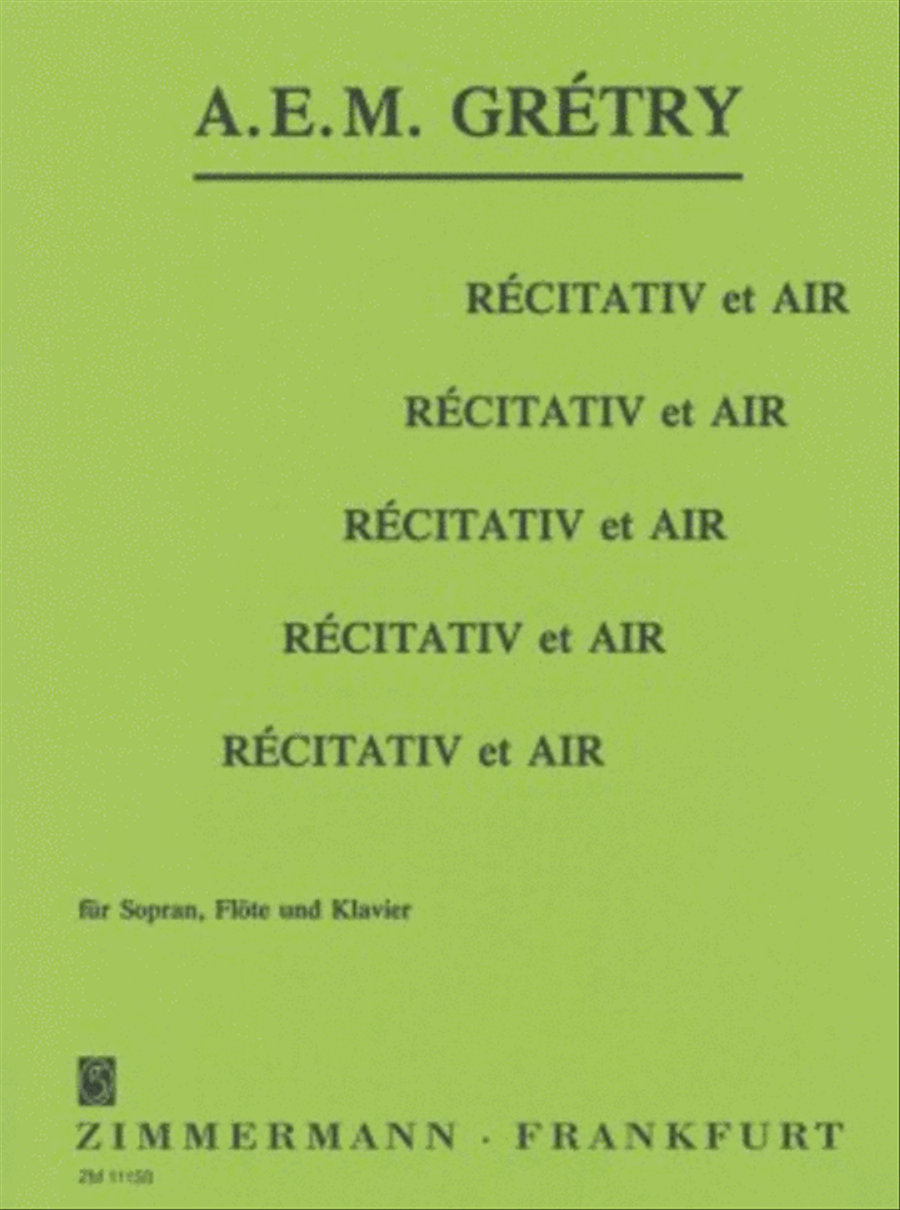 Recitativ et air Recitativ et air Chamber Music scores gallery preview page 1