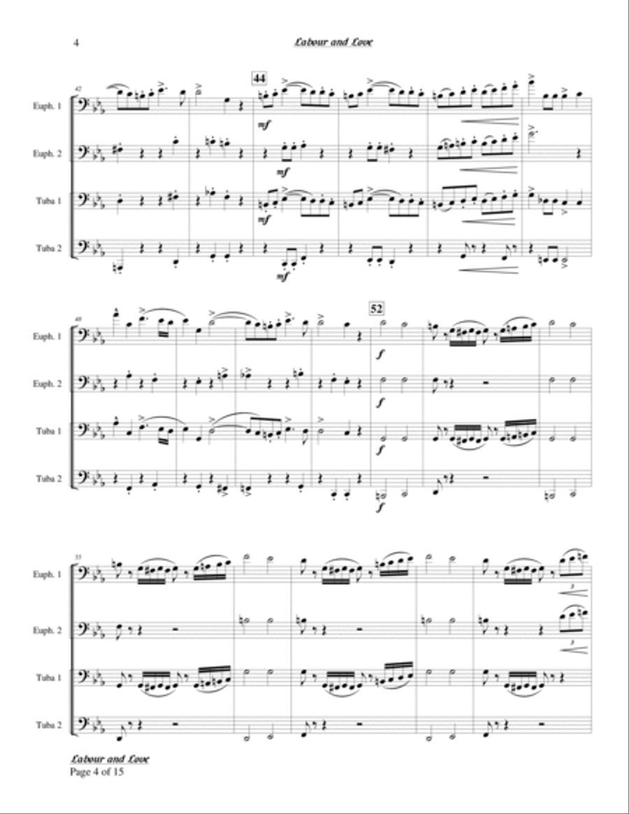 Labour and Love Chamber Music scores gallery preview page 4