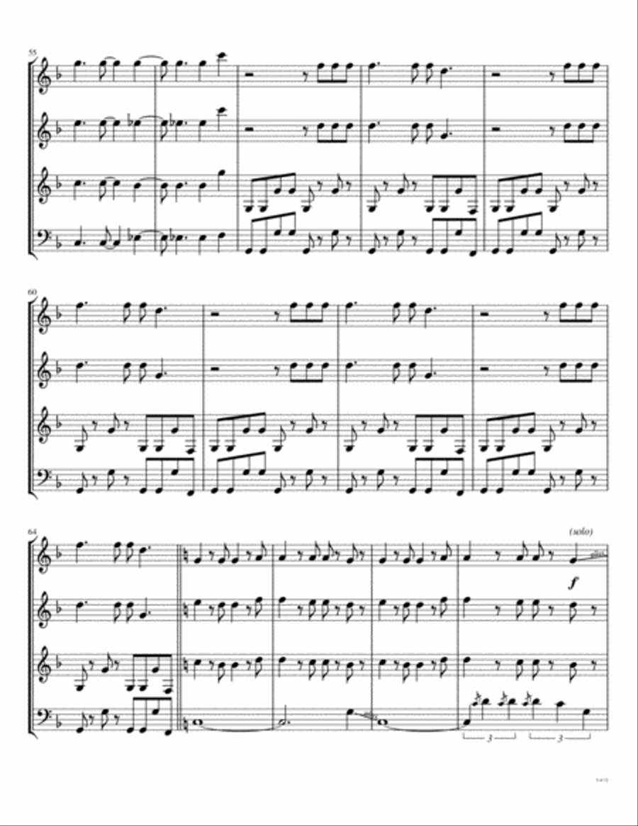 My Sharona Woodwind Quartet scores gallery preview page 6