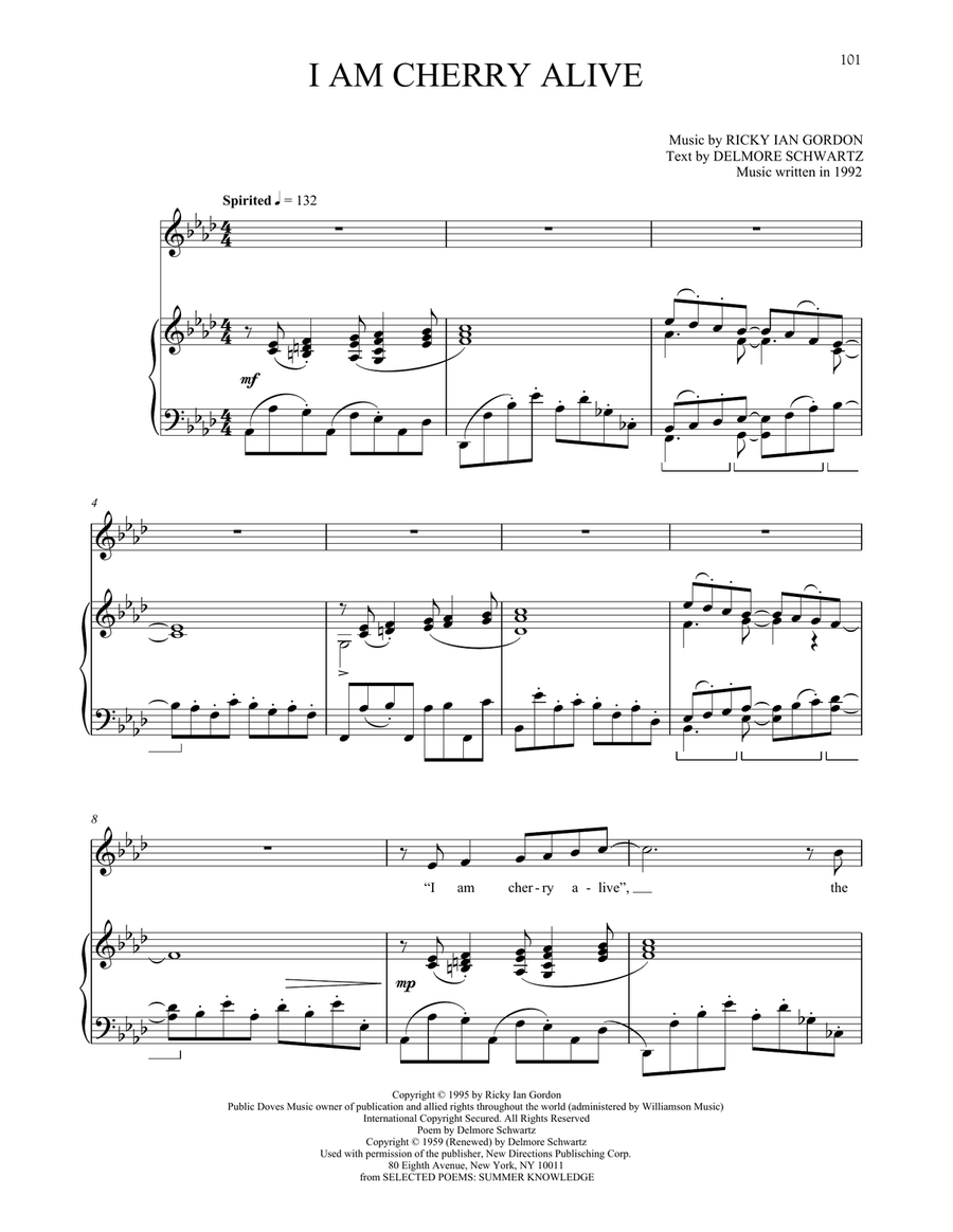 I Am Cherry Alive Voice scores gallery preview page 1