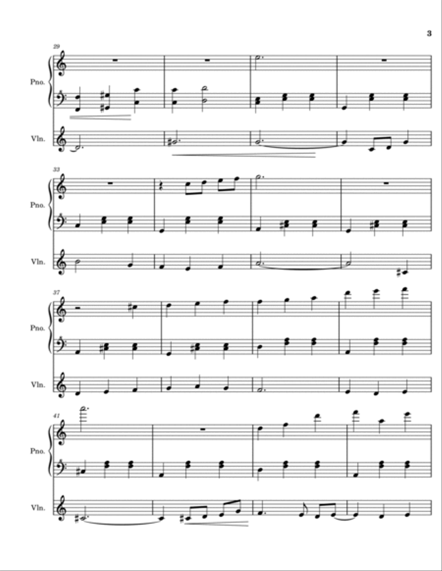 Omori Violin Solo scores gallery preview page 3