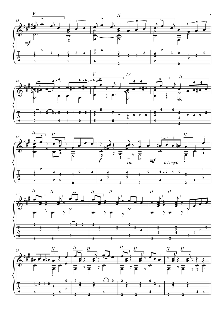 Take Five Guitar Tablature scores gallery preview page 2