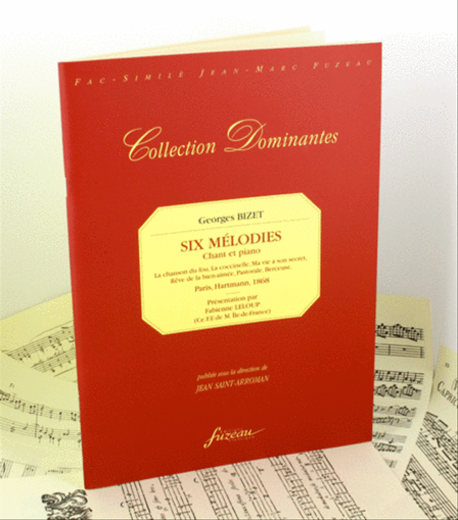 Six Melodies. Paris, Hartmann, 1868 Voice scores gallery preview page 1