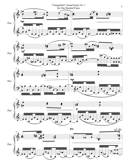 "Tranquillita" Grand Etude No. 1 for the Left Hand image number null