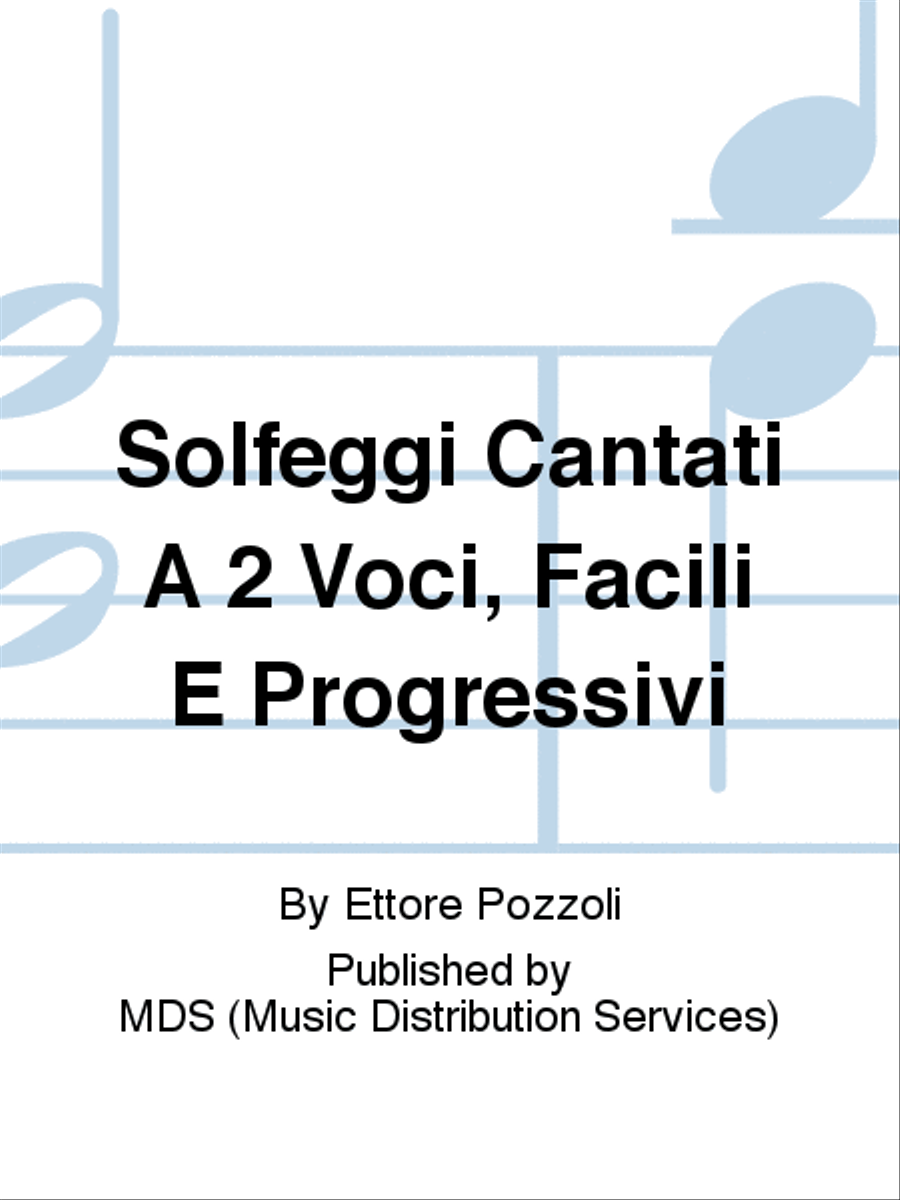 Solfeggi Cantati a 2 Voci, Facili e Progressivi Vocal Duet scores gallery preview page 1