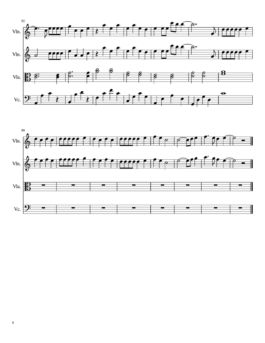 Million Reasons Million Reasons String Quartet scores gallery preview page 6