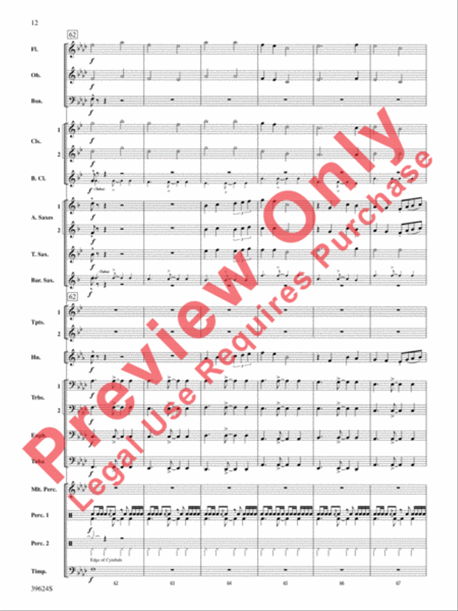 Cradle Hymn Concert Band scores gallery preview page 13