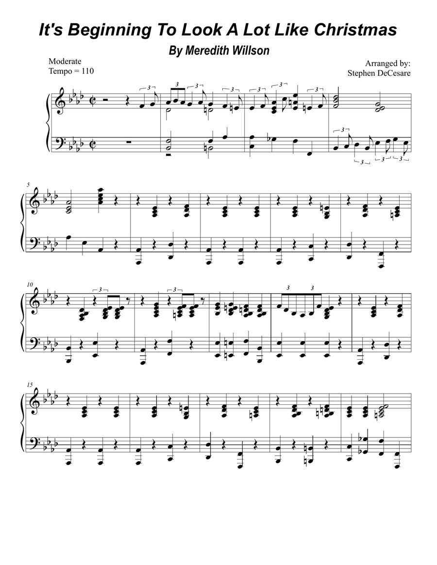 It's Beginning To Look Like Christmas String Quartet scores gallery preview page 6