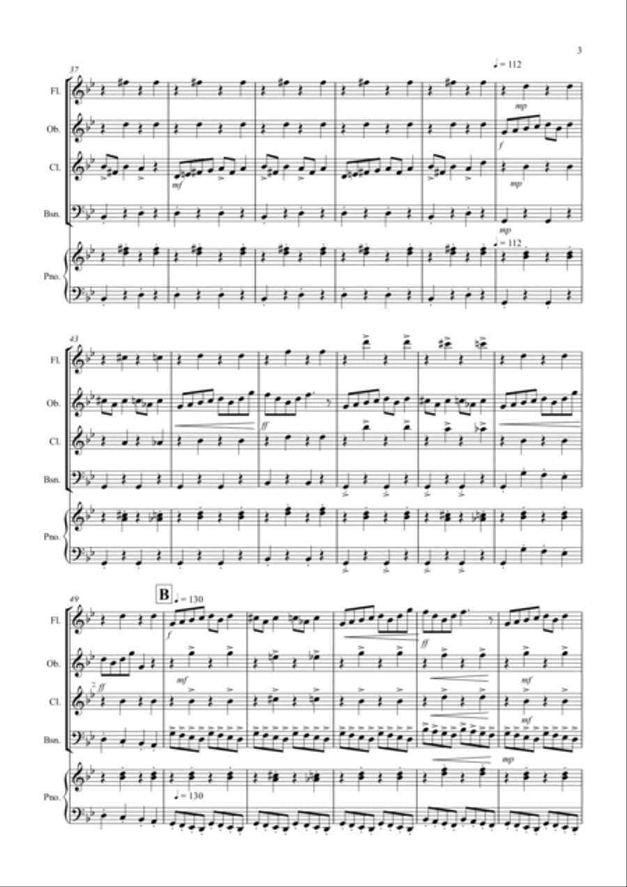 In the Hall of the Mountain King for Wind Quartet Woodwind Quartet scores gallery preview page 3