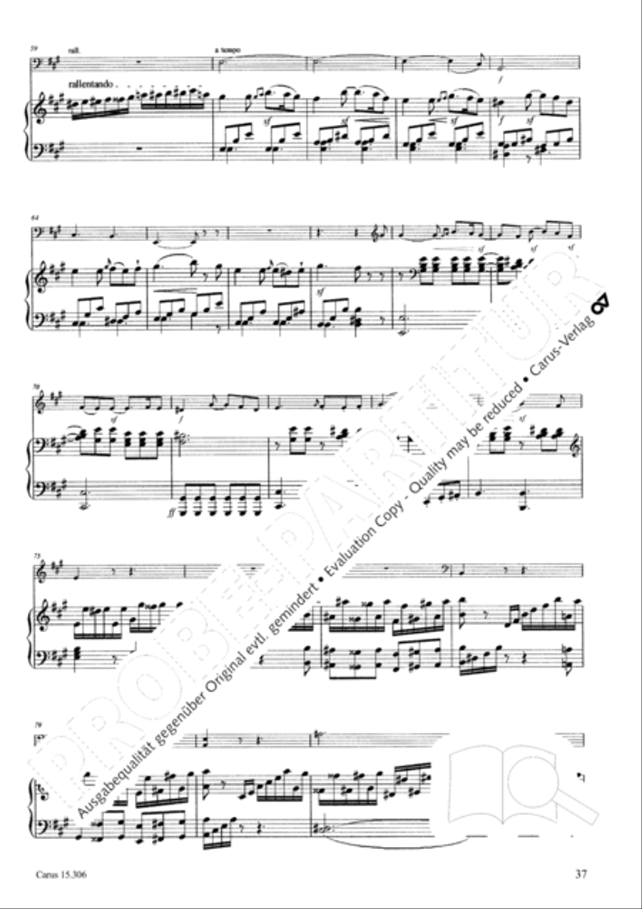 Grand Duo fur Violoncello und Klavier String Duet scores gallery preview page 38