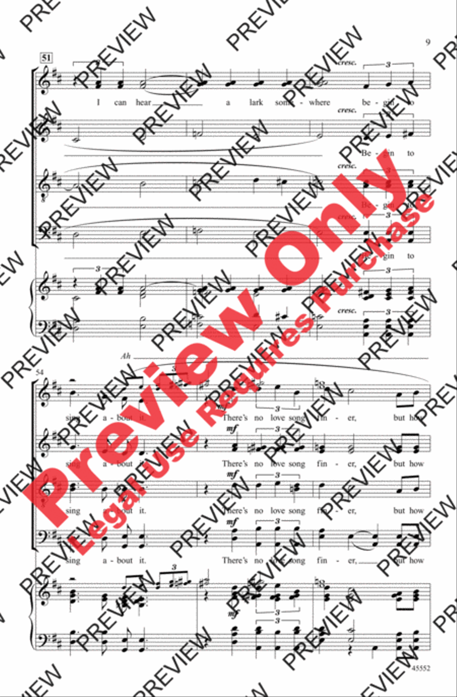 Ev'ry Time We Say Goodbye 4-Part scores gallery preview page 9