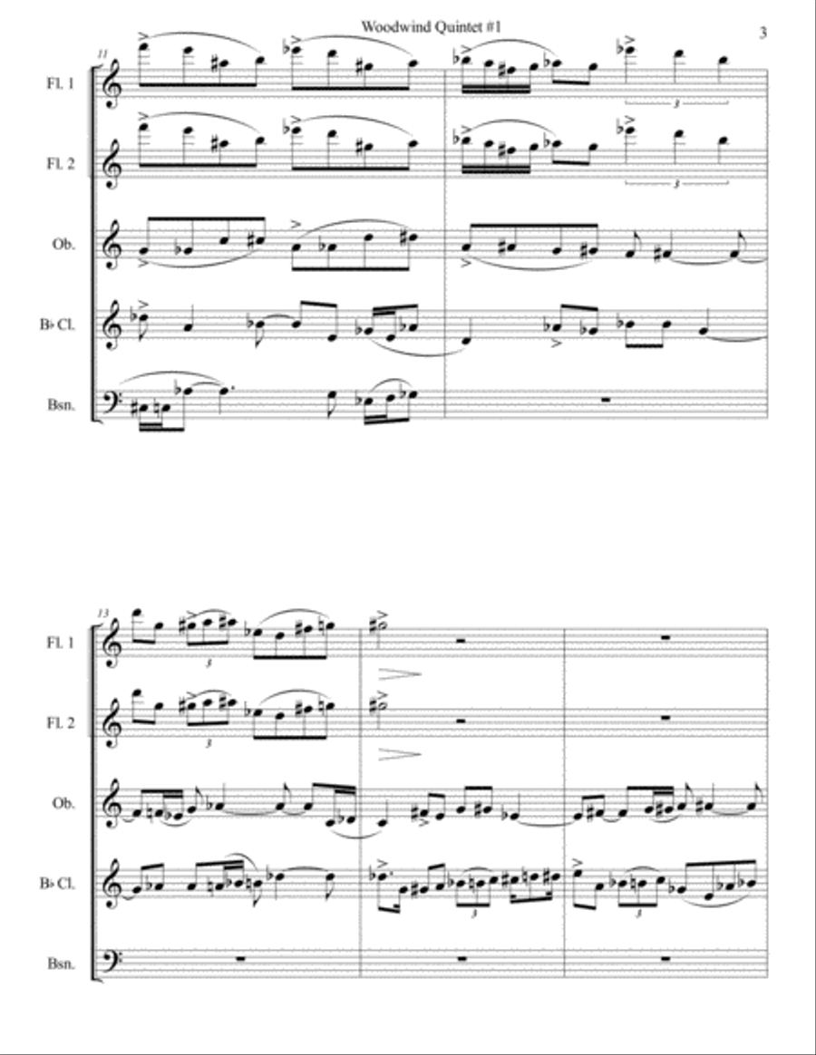 Woodwind Quintet #1 Woodwind Quintet scores gallery preview page 3
