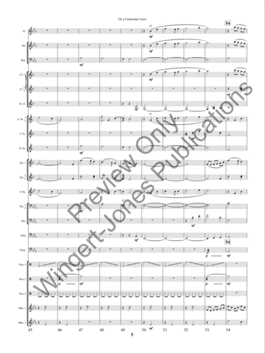 On A Catalonian Carol On A Catalonian Carol Concert Band scores gallery preview page 8