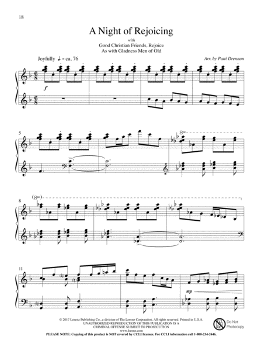 Now Proclaim Messiah's Birth Piano Solo scores gallery preview page 8