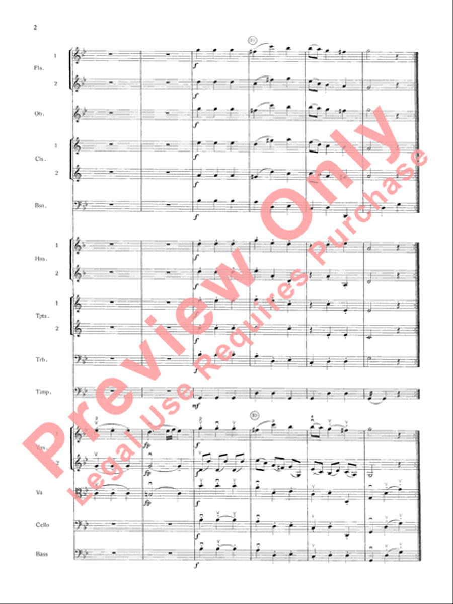 Mozart's Symphony No. 25 in G Minor, 3rd & 4th Movements Full Orchestra scores gallery preview page 5