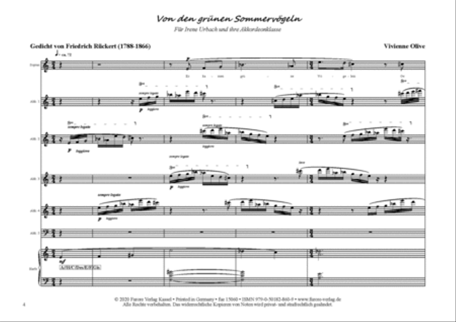 Von den grunen Sommervogeln Harp scores gallery preview page 2