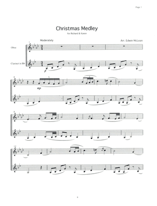 Christmas Medley for Oboe & Clarinet