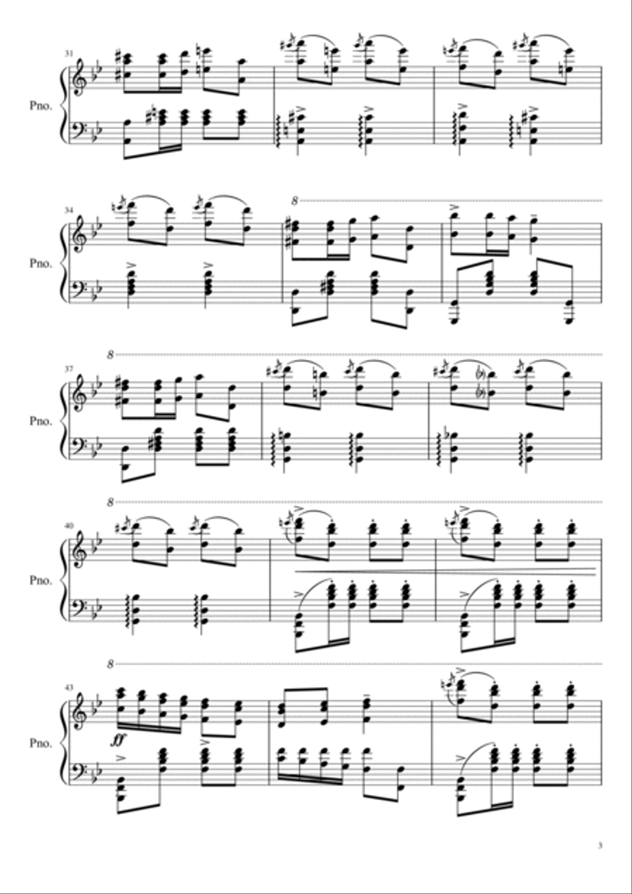 Beethoven - Marcia Alla Turca - Op.113 Original With Fingered - For Piano Solo Beethoven - Marcia Alla Turca - Op.113 Original With Fingered - For Piano Solo Piano Solo scores gallery preview page 3