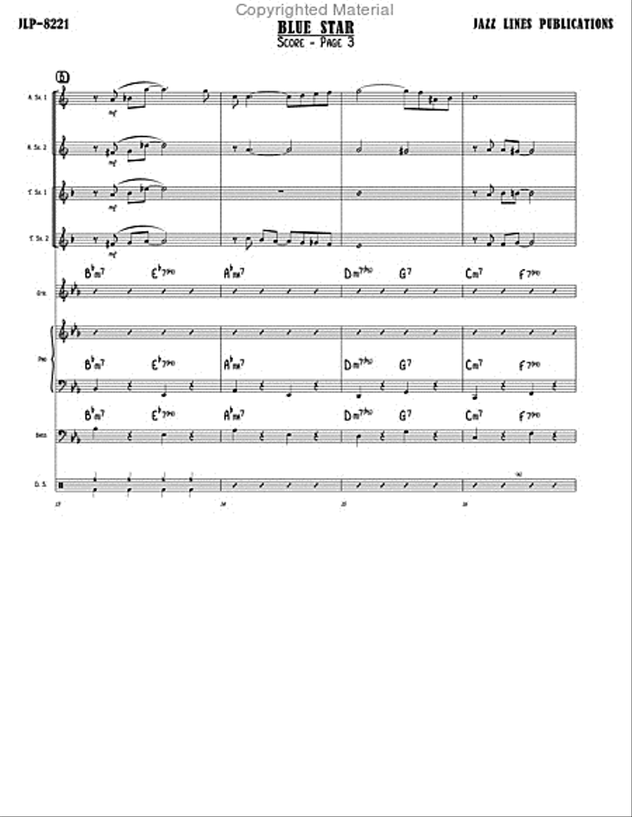 Blue Star Tenor Saxophone scores gallery preview page 6