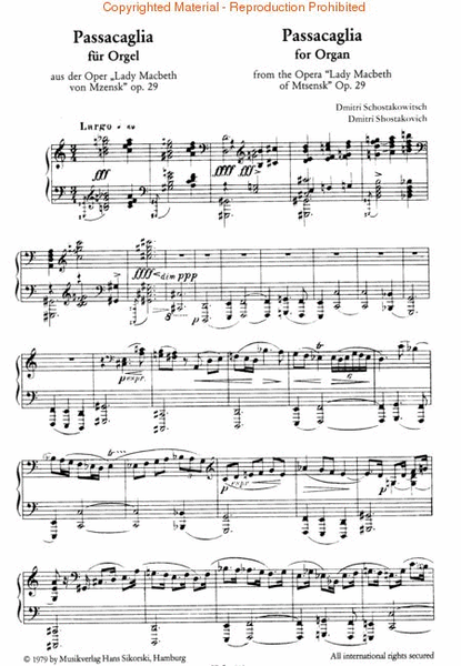 Passacaglia, Op. 29