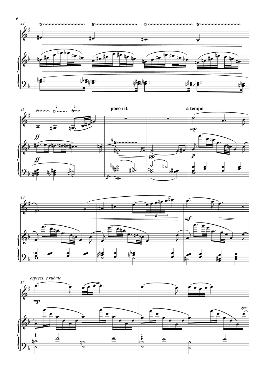 Autumn Leaves (for B flat clarinet and piano) B-Flat Clarinet scores gallery preview page 6