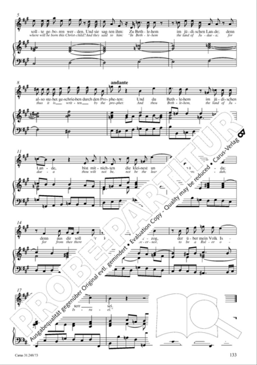 Christmas Oratorio (Weihnachtsoratorium, Teile IV-VI) 4-Part scores gallery preview page 54