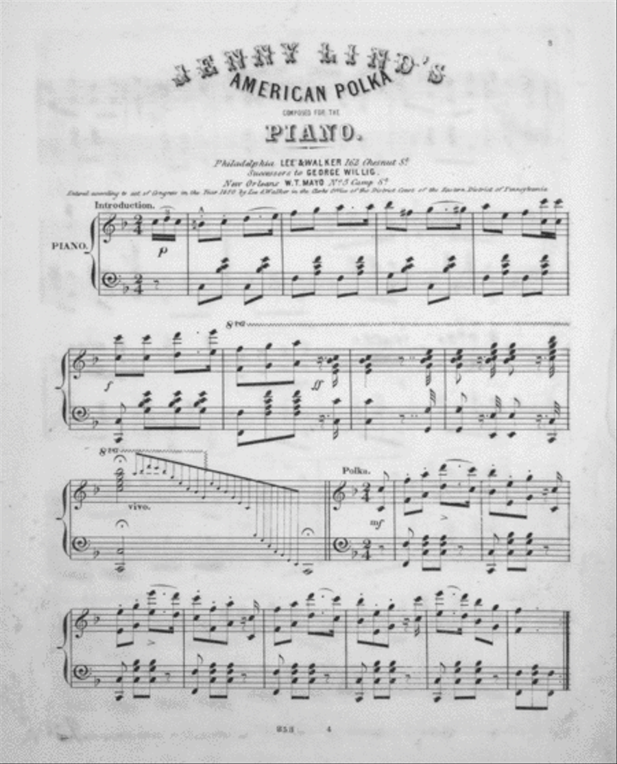 Jenny Lind's American Polka Voice scores gallery preview page 2