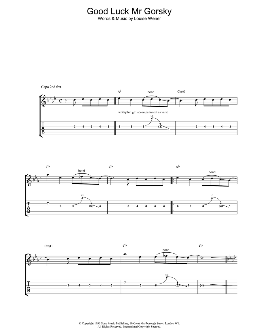 Good Luck Mr Gorsky Good Luck Mr Gorsky Acoustic Guitar scores gallery preview page 1