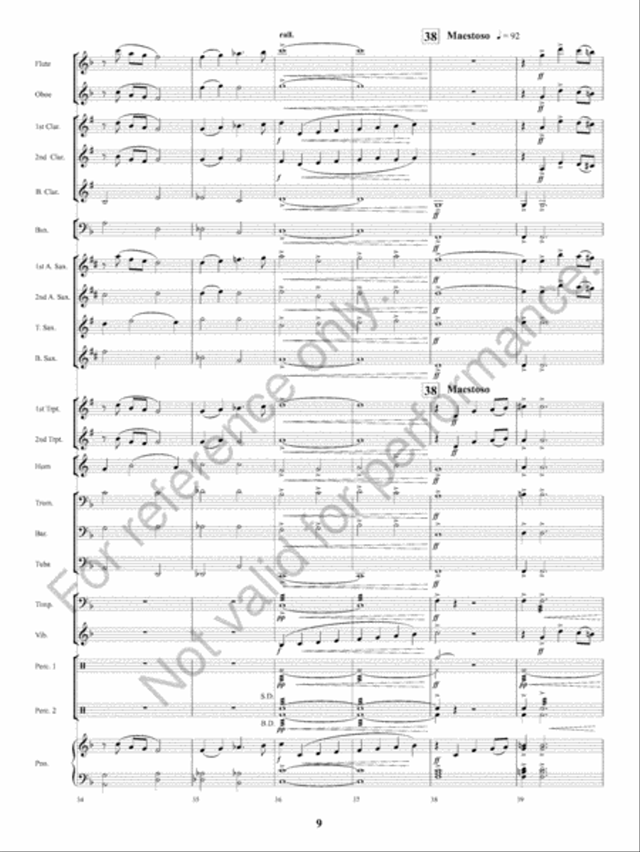 Spirits Of The Heavens Concert Band scores gallery preview page 10