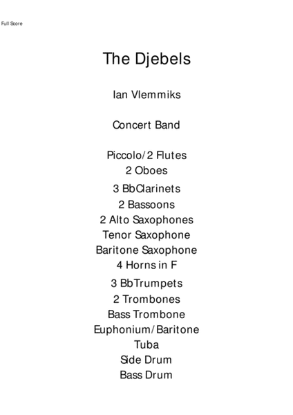 The Djebels for Concert Band