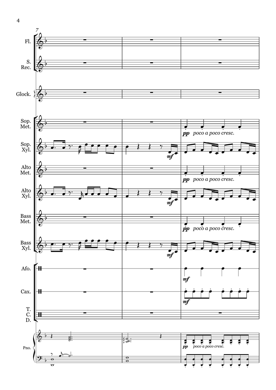 How Far I'll Go Orff Instrument scores gallery preview page 5
