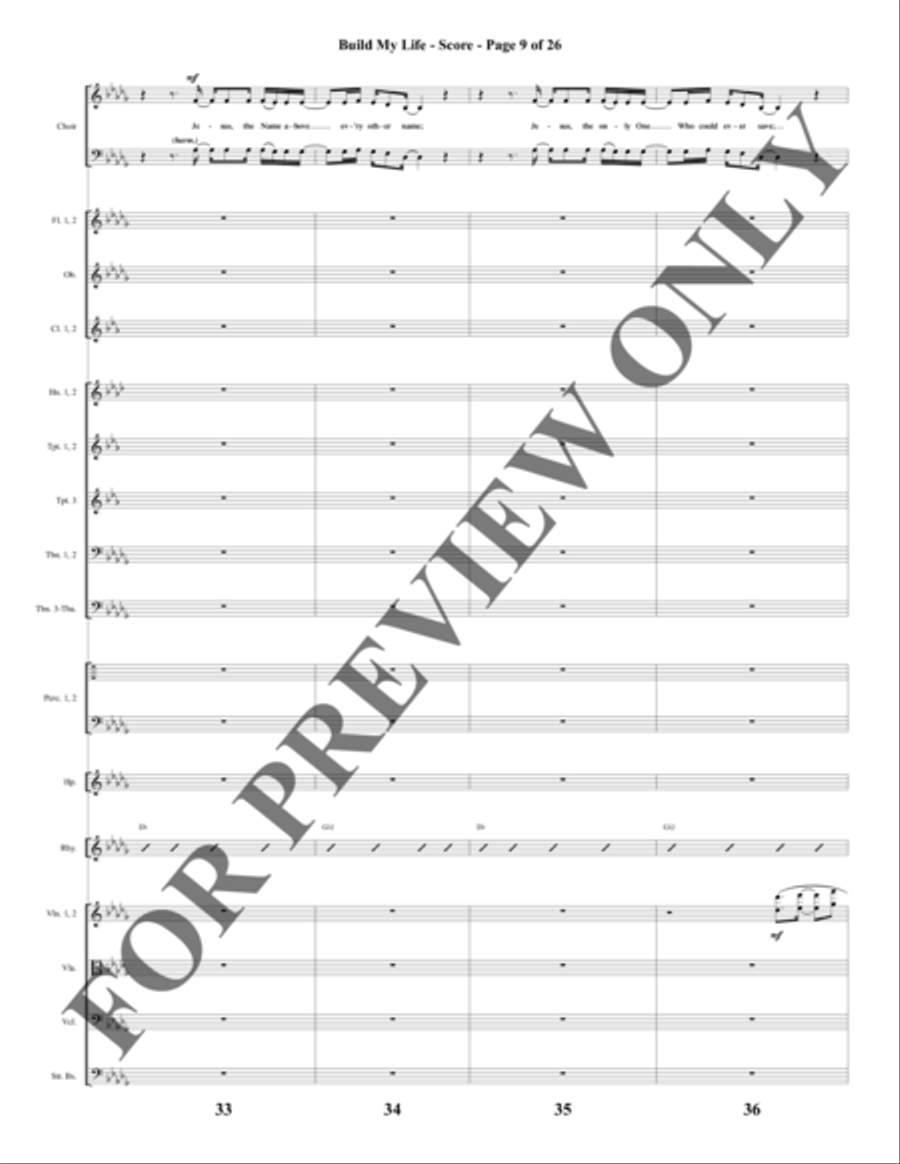 Build My Life - Orchestration Choir scores gallery preview page 10