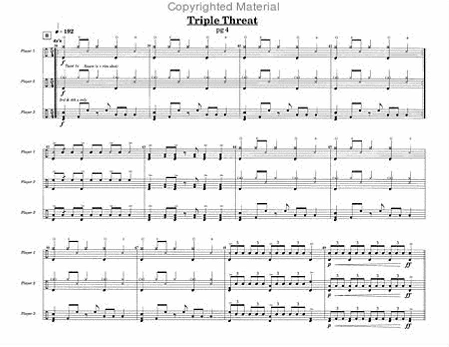 Triple Threat Triple Threat Percussion Ensemble scores gallery preview page 3