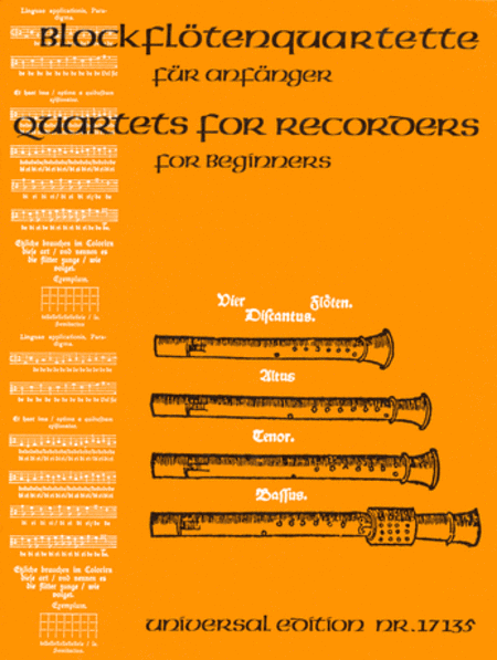 Quartets, Recorders, For Begin