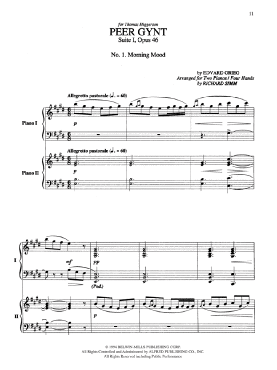 5 Classical Favorites Arranged for Two Pianos, Four Hands Small Ensemble scores gallery preview page 8