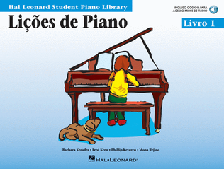 Book cover for Piano Lessons, Book 1 – Portuguese Edition