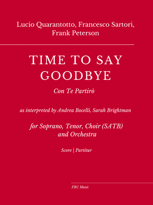 Book cover for Con Te Partiro (time To Say Goodbye) - Score Only